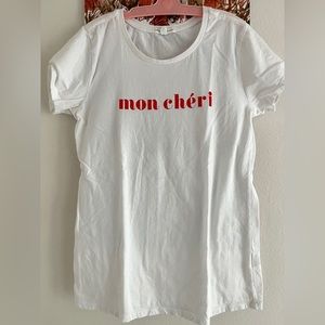 Mon Chéri 🍒Organic Cotton White T Shirt Cherry Threads 4 Thought Tee Top S